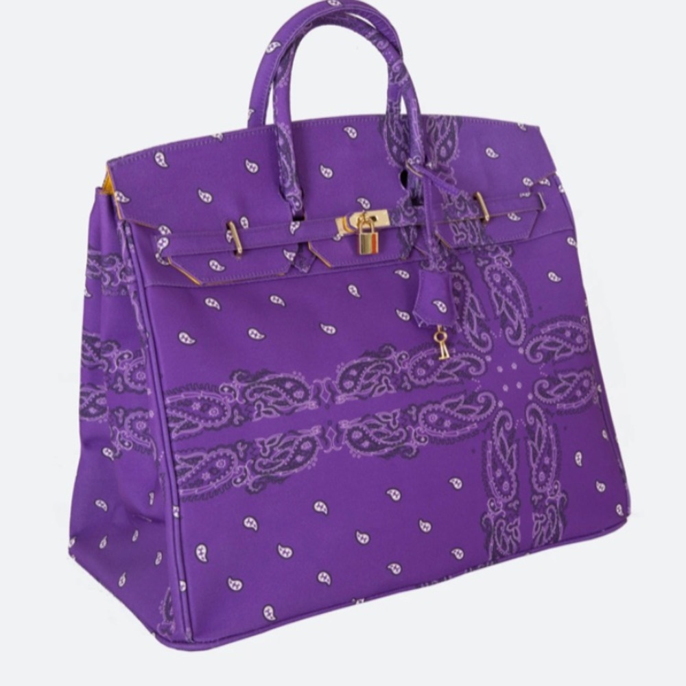 Purple Bandana Overnight Bag